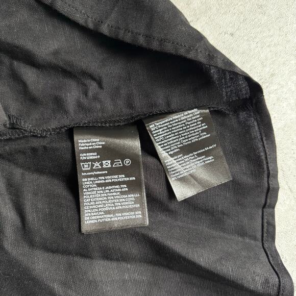 NWT black linen mini skirt H&M size 10 - Picture 5 of 6